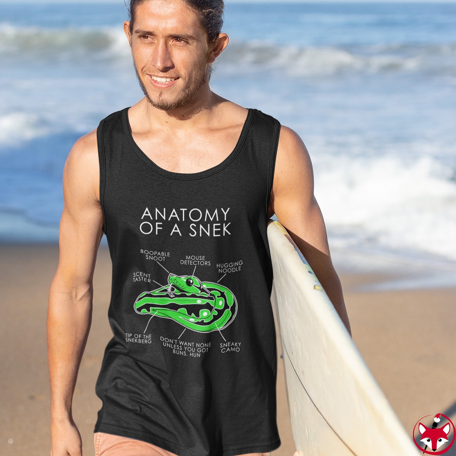 Snek Green - Tank Top Tank Top Artworktee 