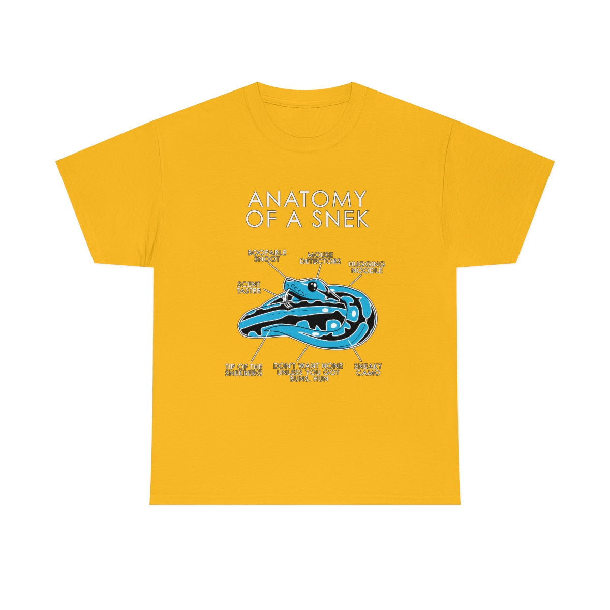 Snek Light Blue - T-Shirt T-Shirt Artworktee Gold S 