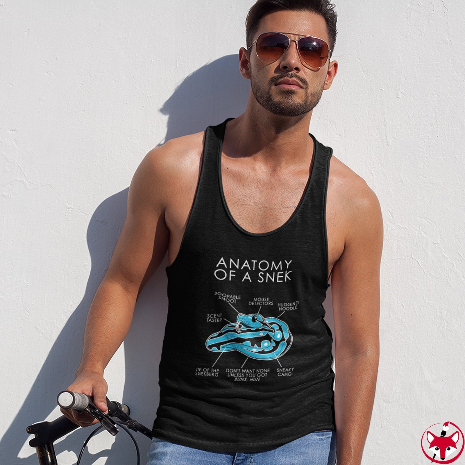 Snek Light Blue - Tank Top Tank Top Artworktee 