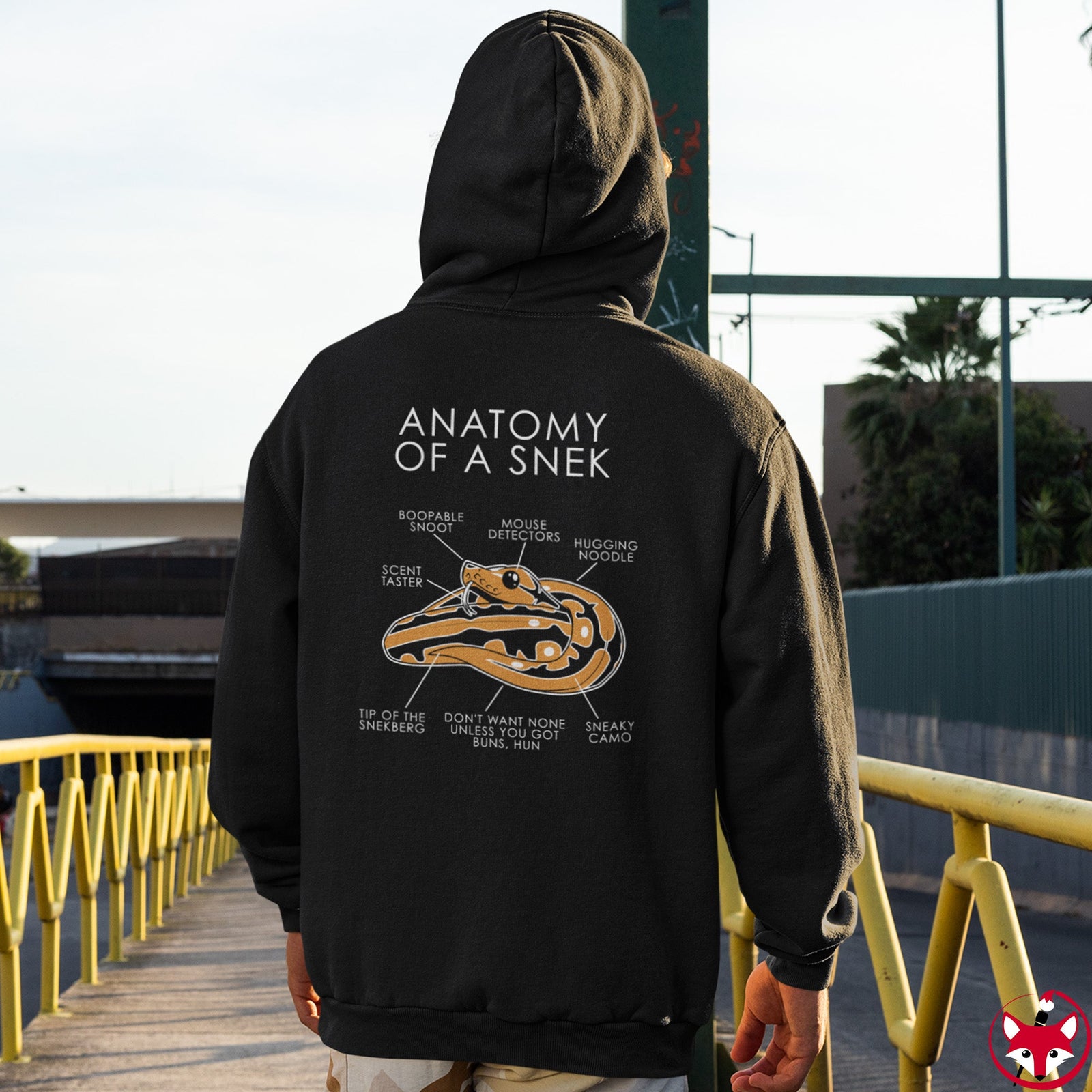 Snek Orange - Hoodie Hoodie Artworktee 