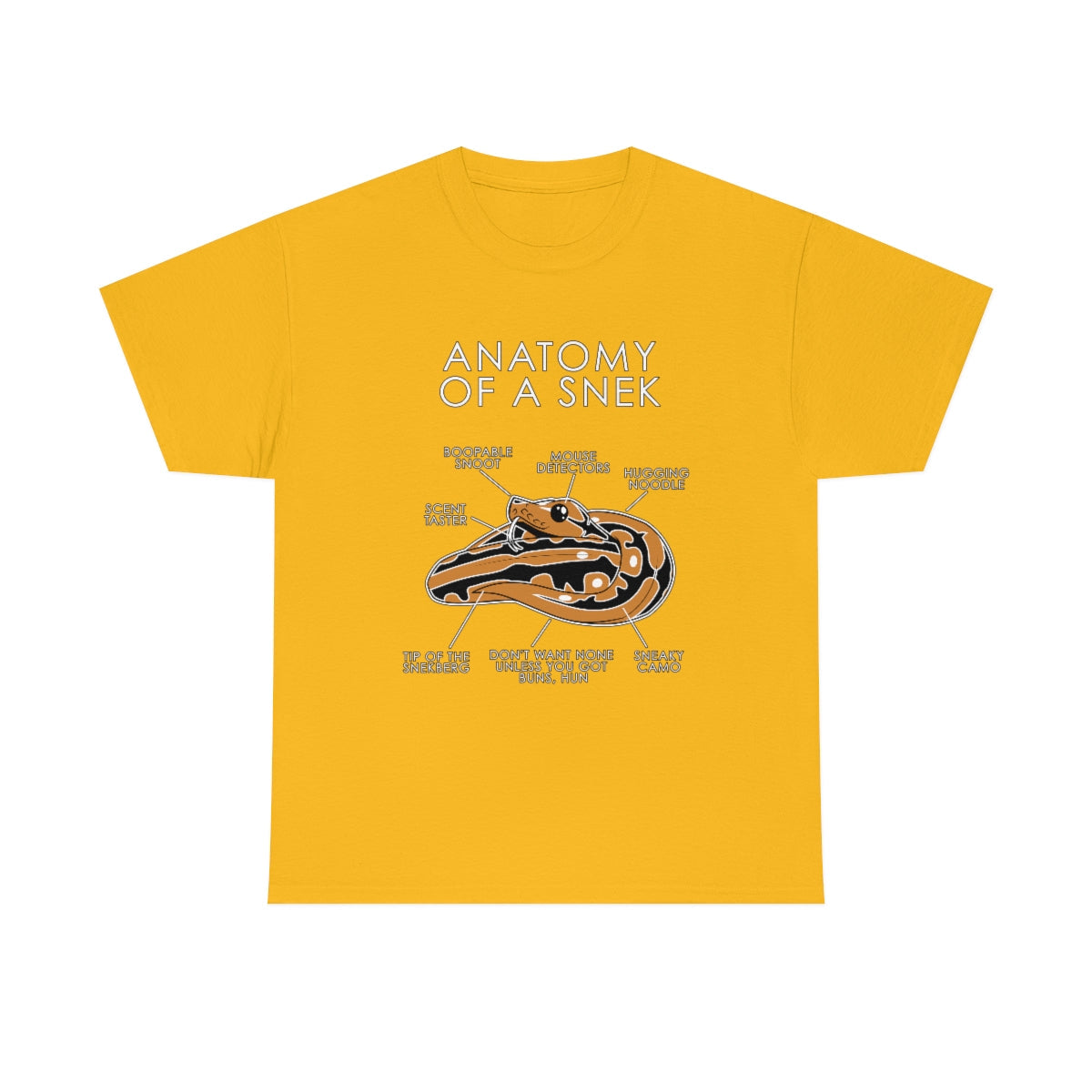 Snek Orange - T-Shirt T-Shirt Artworktee Gold S 