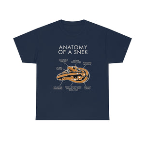 Snek Orange - T-Shirt T-Shirt Artworktee Navy Blue S 