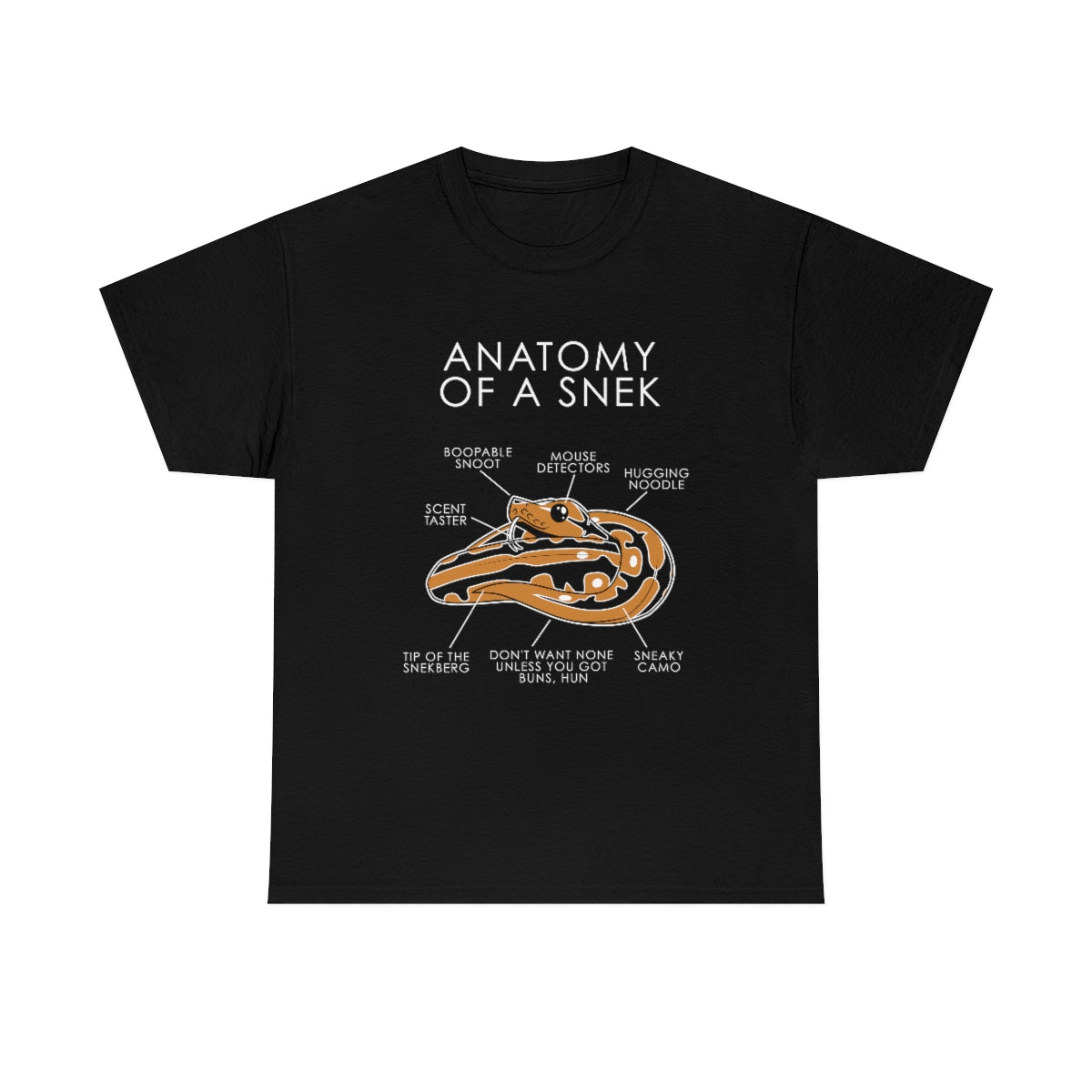Snek Orange - T-Shirt T-Shirt Artworktee Black S 
