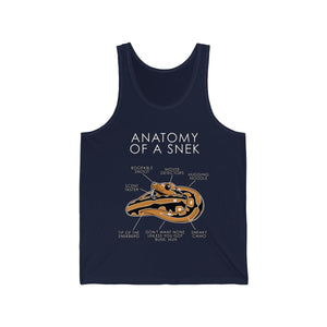 Snek Orange - Tank Top Tank Top Artworktee Navy Blue XS 