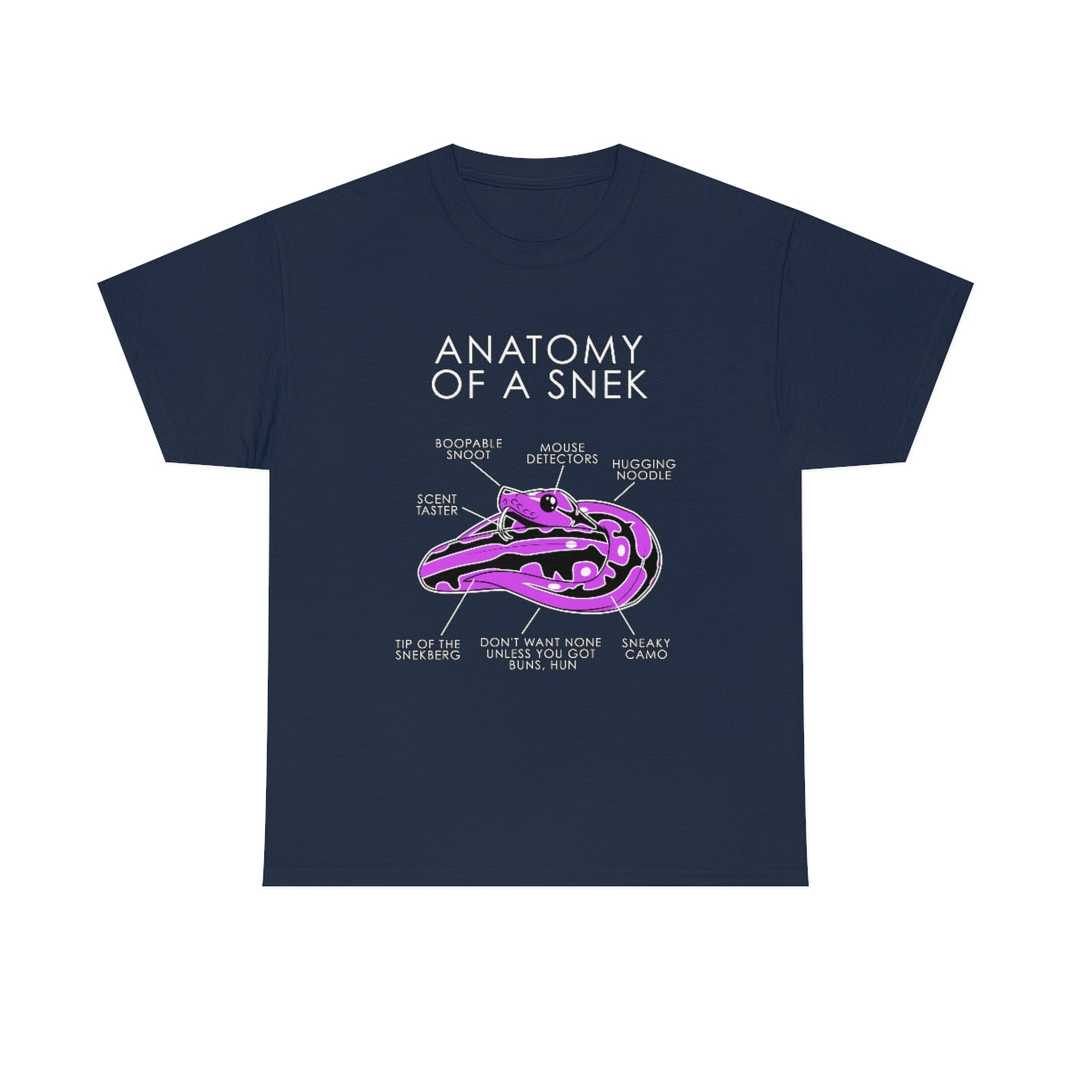 Snek Pink - T-Shirt T-Shirt Artworktee Navy Blue S 