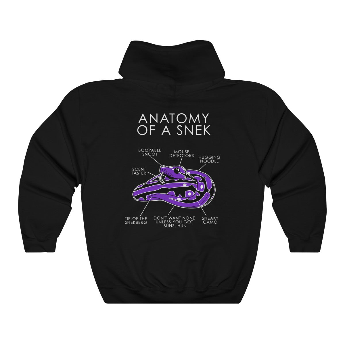 Snek Purple - Hoodie Hoodie Artworktee Black S 