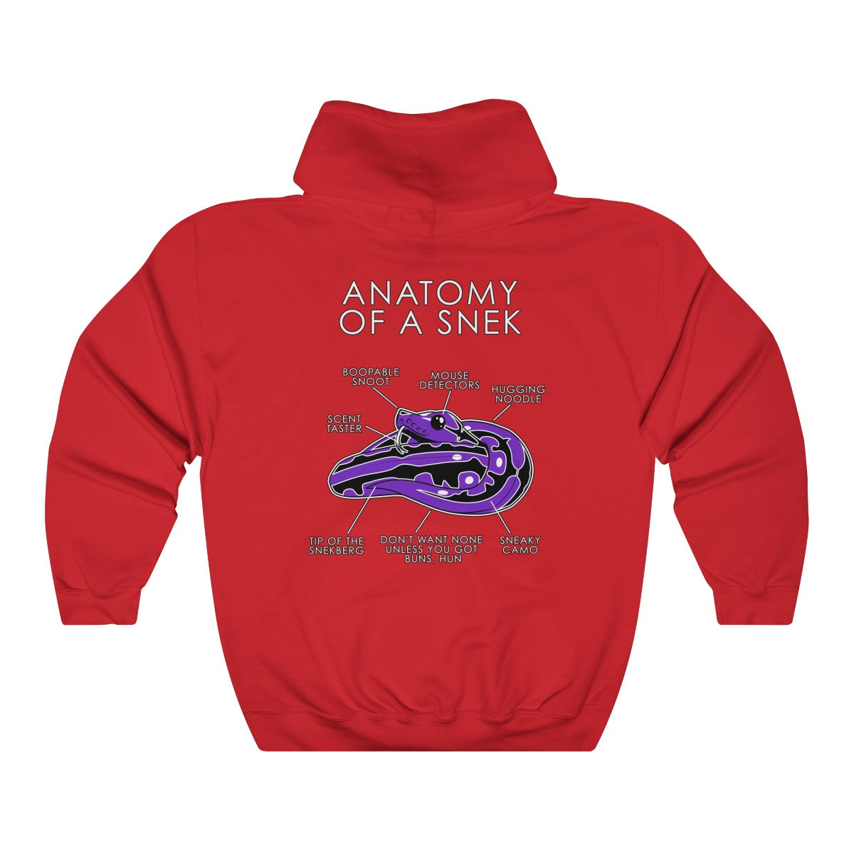 Snek Purple - Hoodie Hoodie Artworktee Red S 