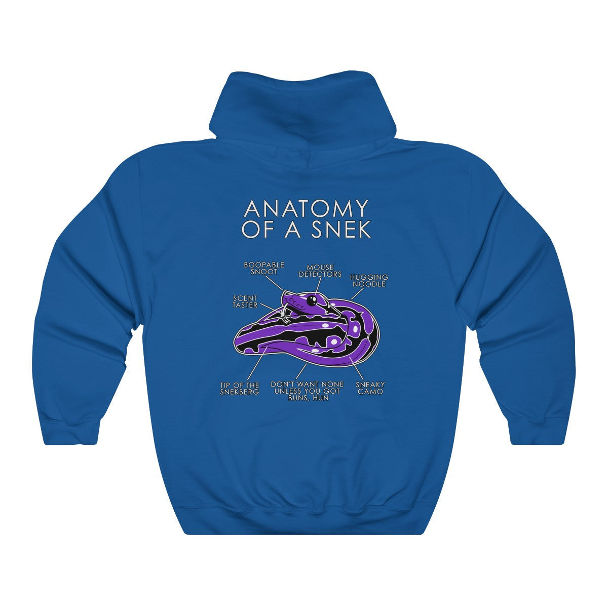 Snek Purple - Hoodie Hoodie Artworktee Royal Blue S 