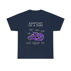 Snek Purple - T-Shirt T-Shirt Artworktee Navy Blue S 
