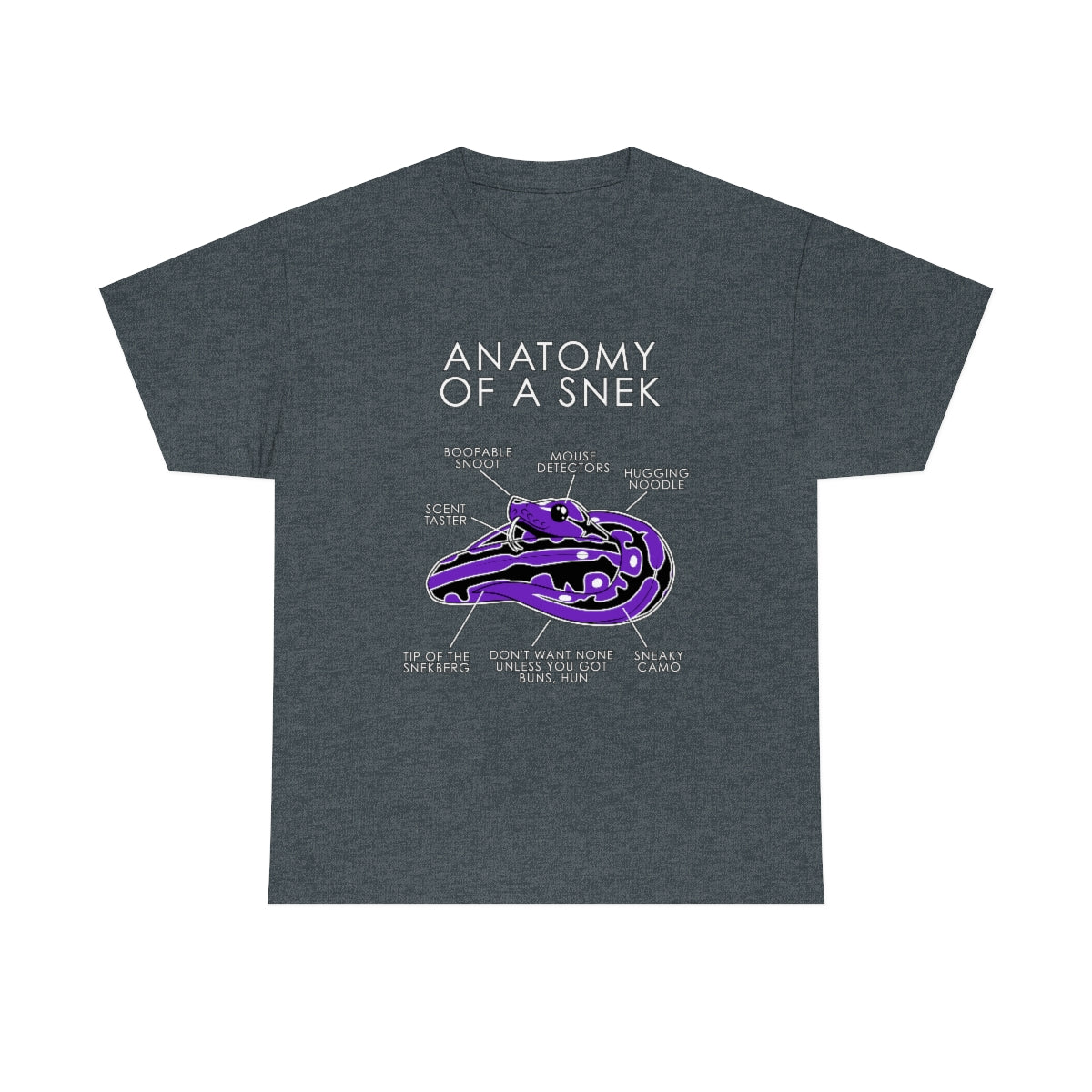 Snek Purple - T-Shirt T-Shirt Artworktee Dark Heather S 