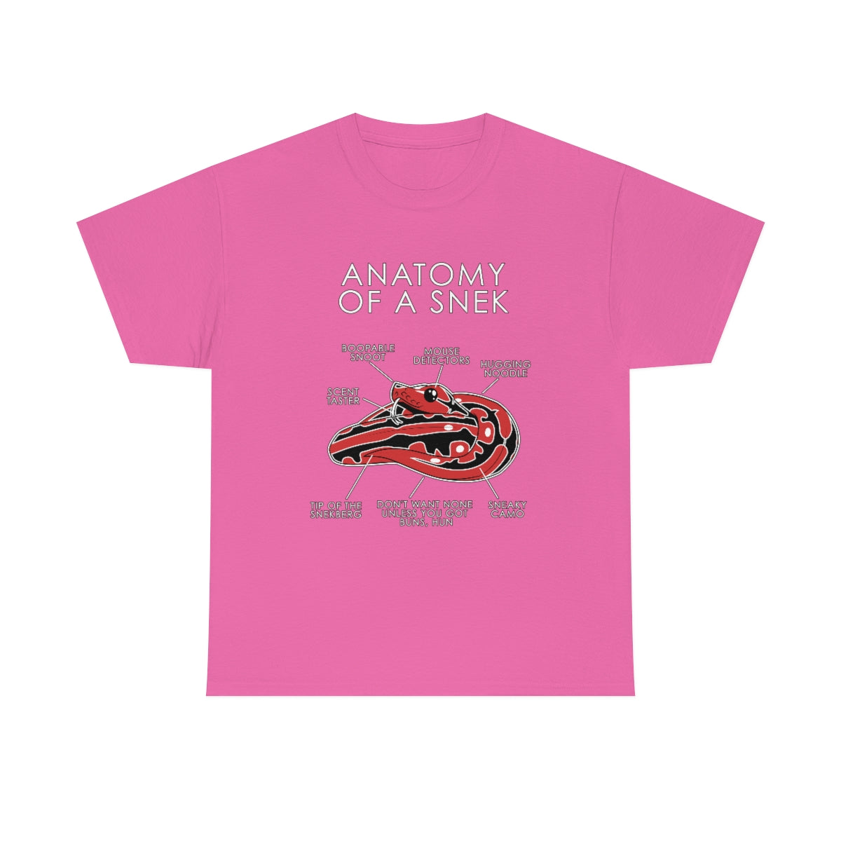 Snek Red - T-Shirt T-Shirt Artworktee Pink S 