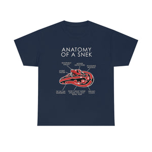 Snek Red - T-Shirt T-Shirt Artworktee Navy Blue S 
