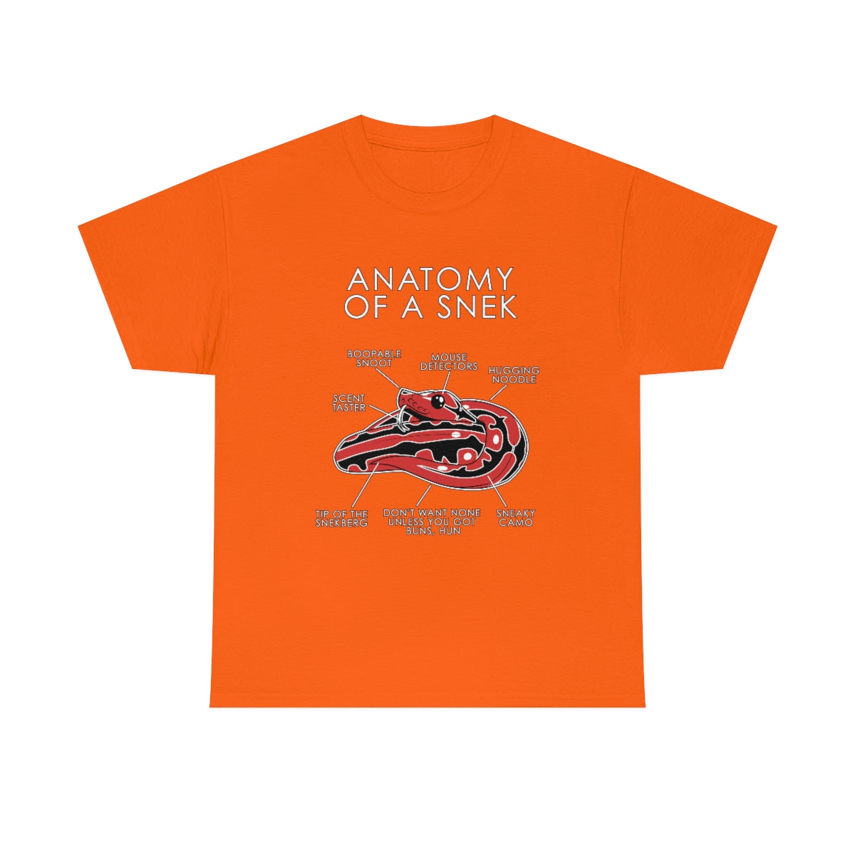 Snek Red - T-Shirt T-Shirt Artworktee Orange S 