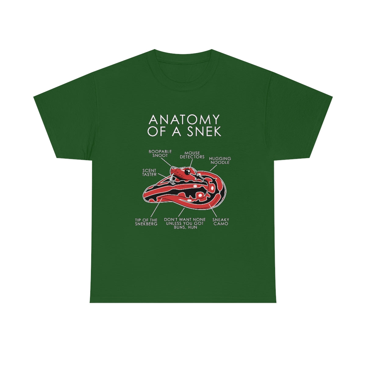 Snek Red - T-Shirt T-Shirt Artworktee Green S 