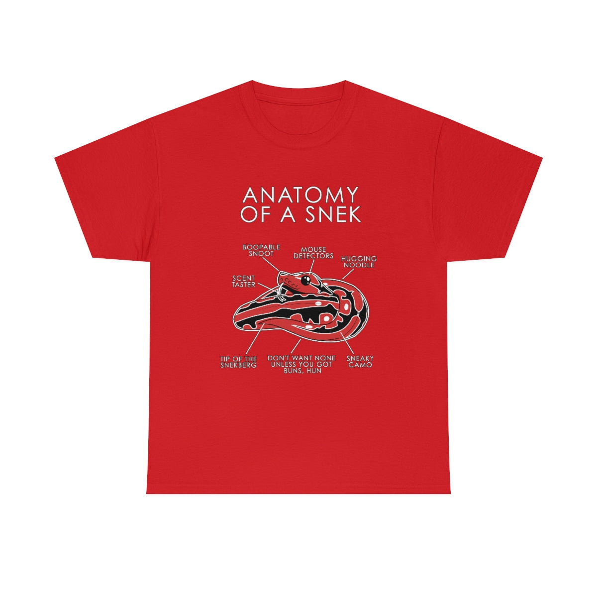 Snek Red - T-Shirt T-Shirt Artworktee Red S 
