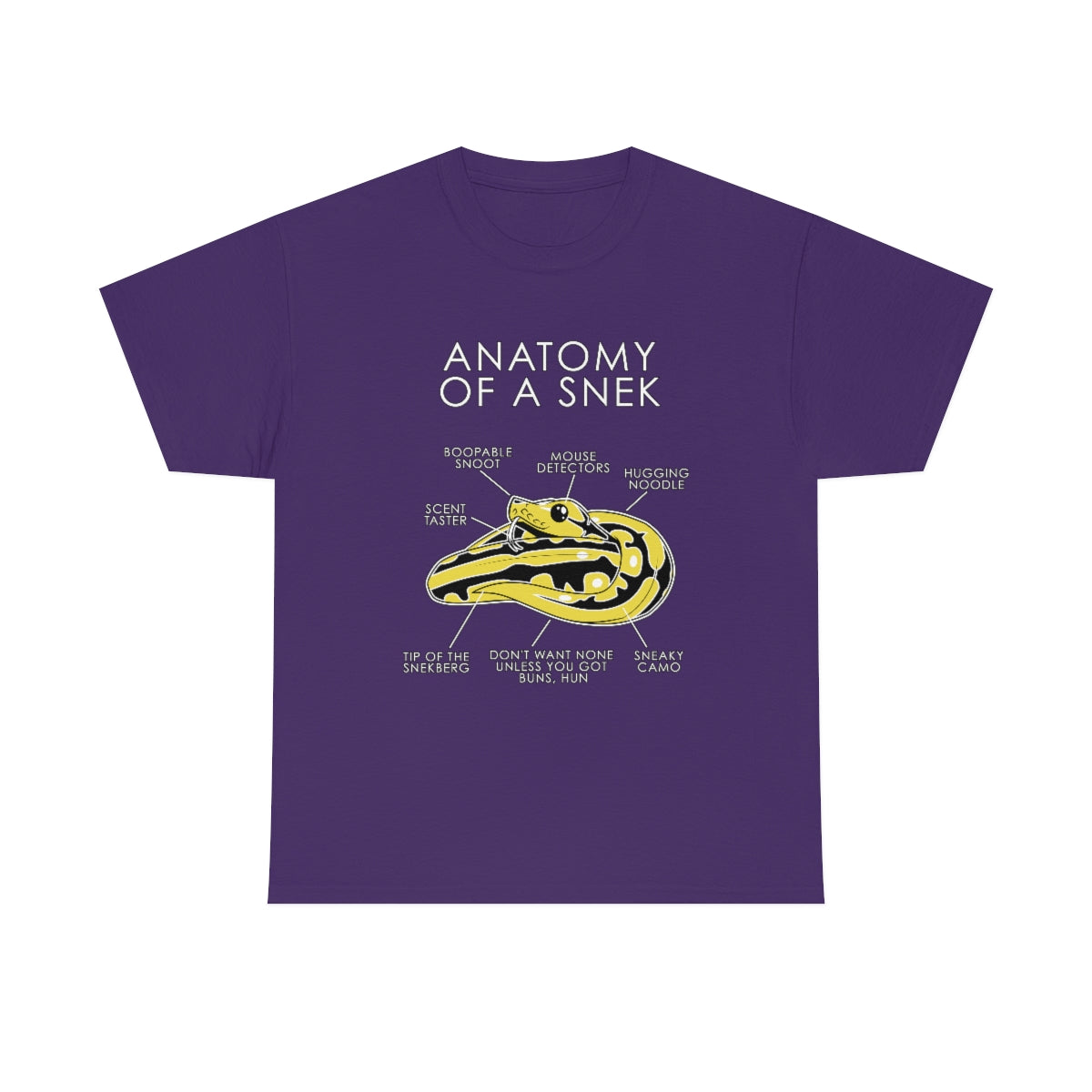 Snek Yellow - T-Shirt T-Shirt Artworktee Purple S 