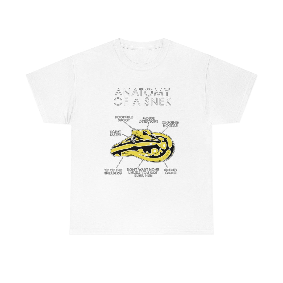 Snek Yellow - T-Shirt T-Shirt Artworktee White S 