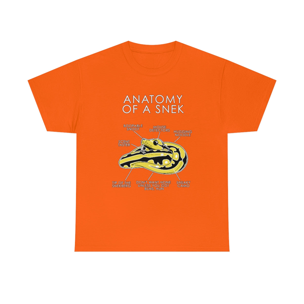 Snek Yellow - T-Shirt T-Shirt Artworktee Orange S 