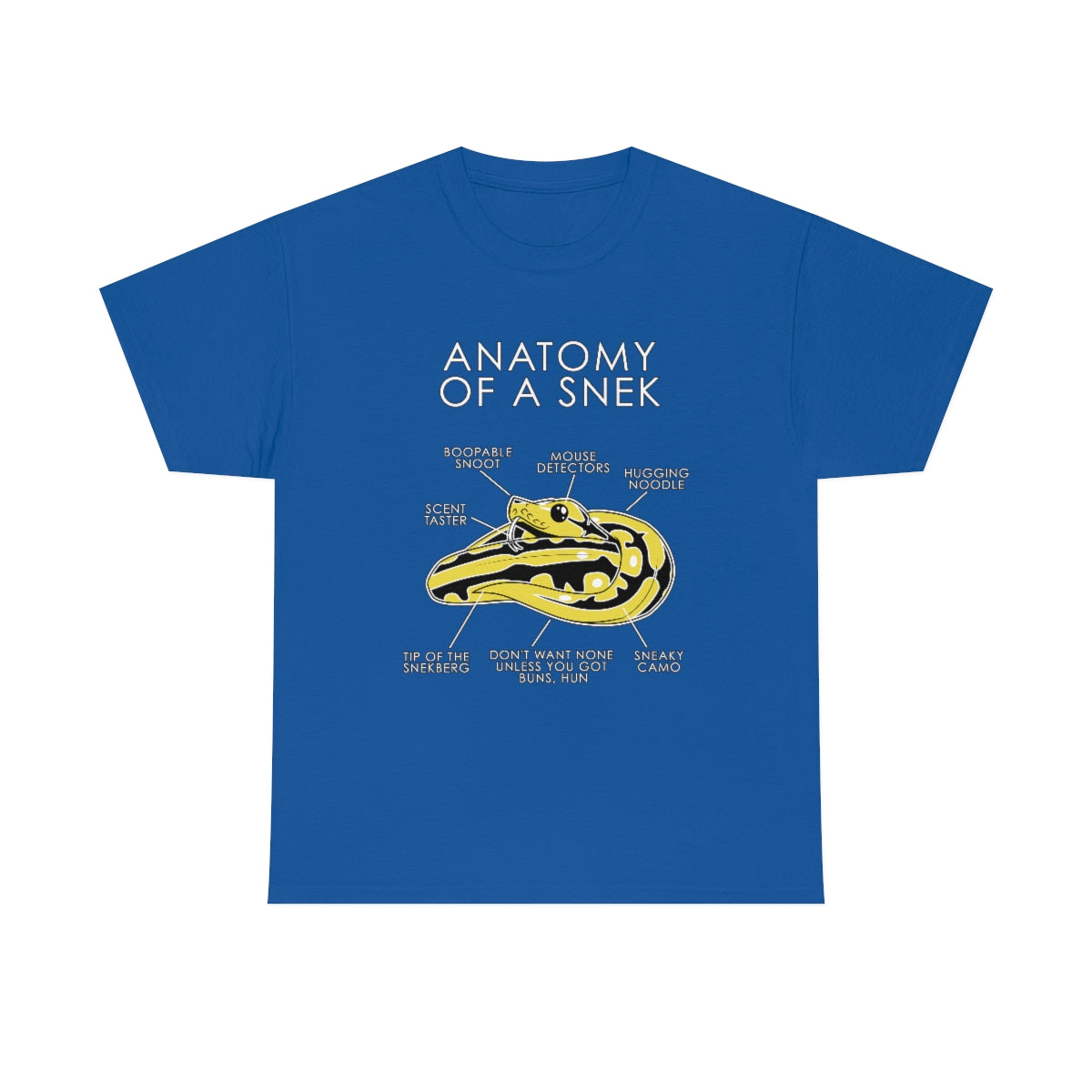 Snek Yellow - T-Shirt T-Shirt Artworktee Royal Blue S 