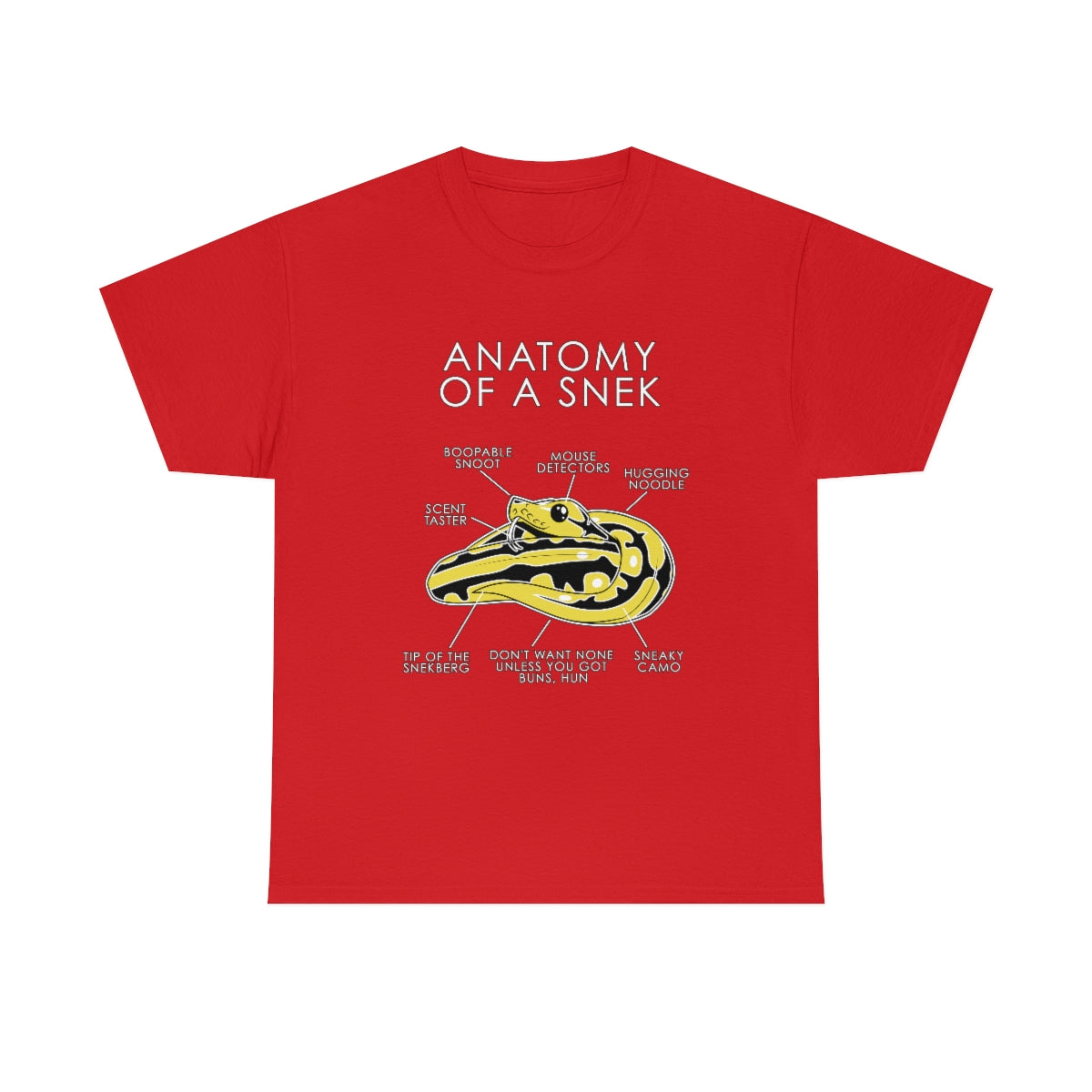 Snek Yellow - T-Shirt T-Shirt Artworktee Red S 