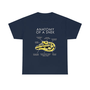 Snek Yellow - T-Shirt T-Shirt Artworktee Navy Blue S 