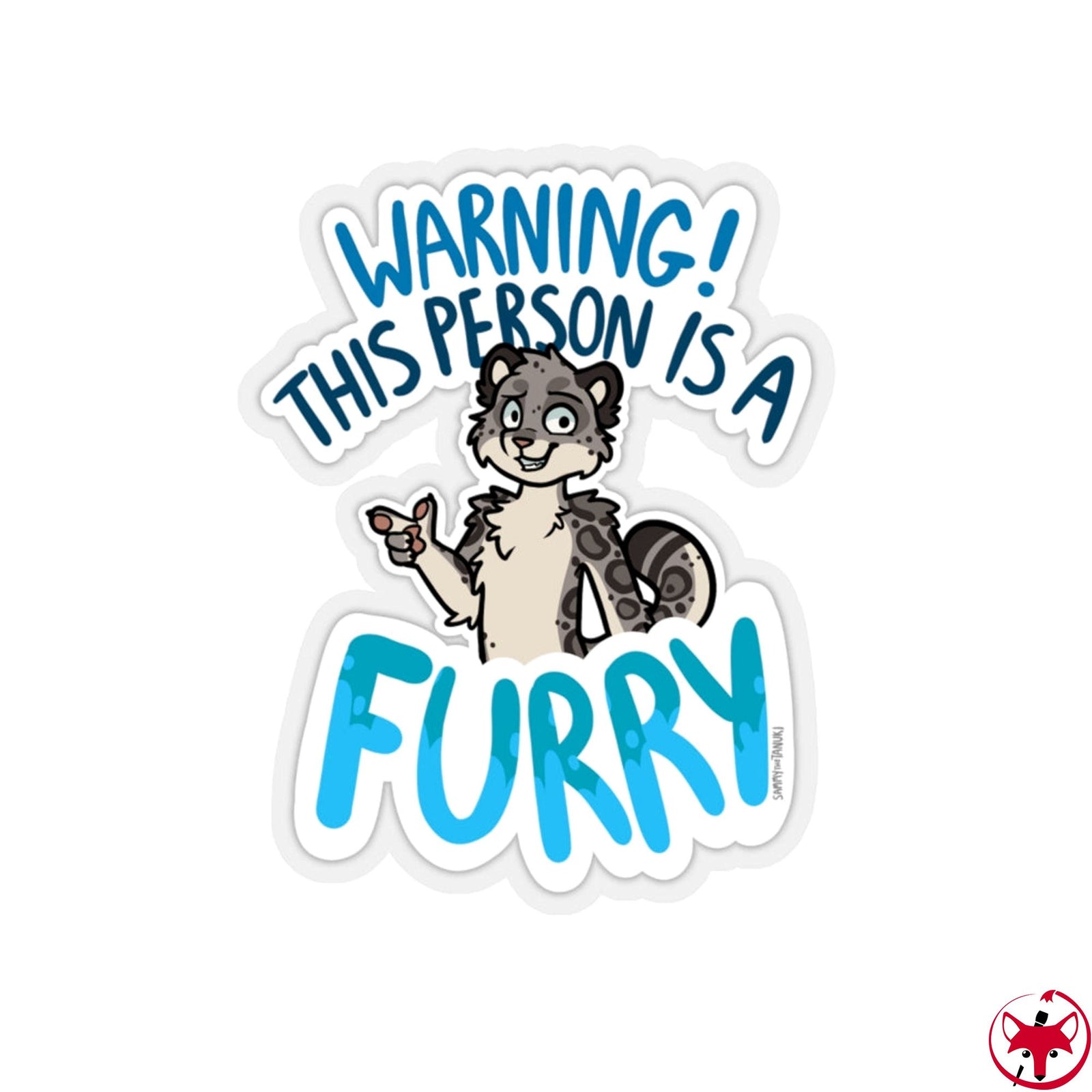Snow Leopard - Sticker Sticker Sammy The Tanuki 
