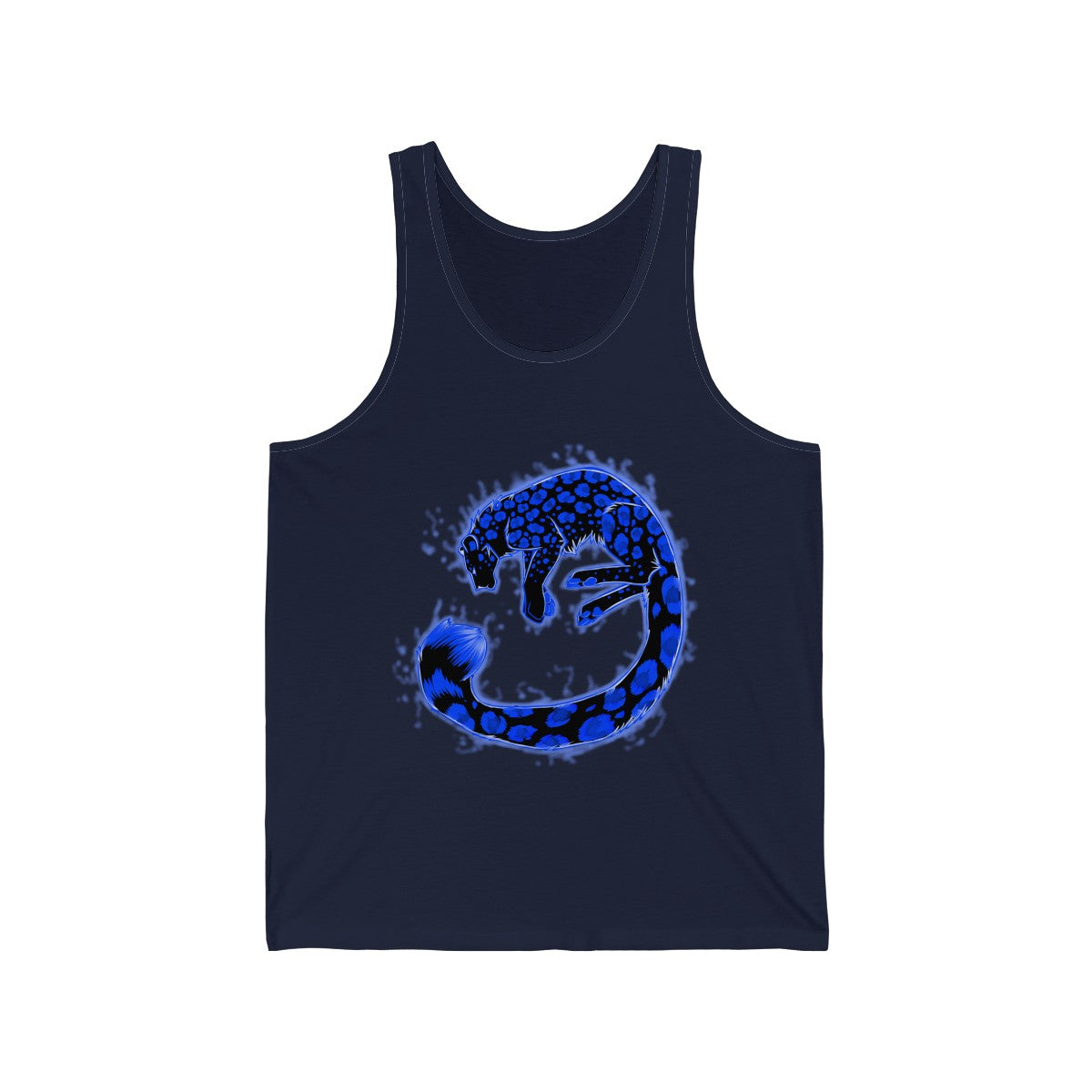 Snow Leopard - Tank Top Tank Top Dire Creatures Navy Blue XS 