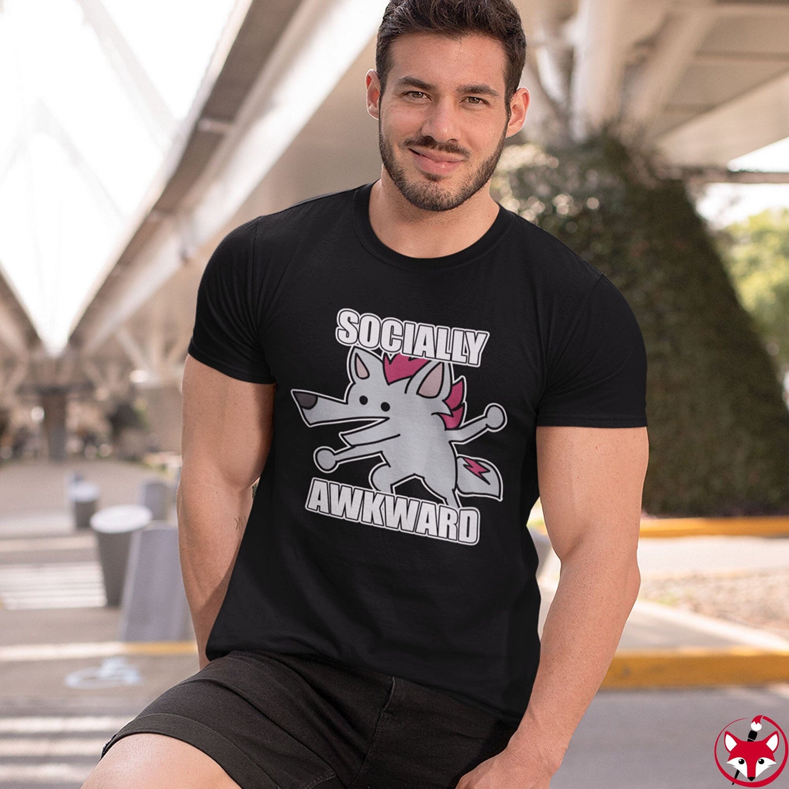 Socially Awkward Shreddyfox - T-Shirt T-Shirt Shreddyfox 