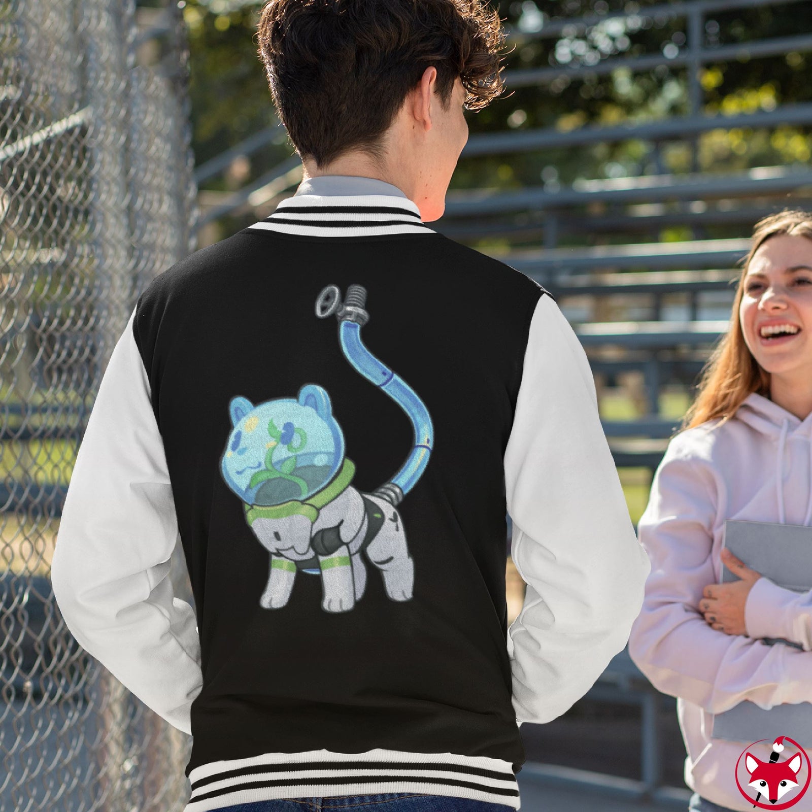 Space Pot Bear - Varsity Jacket Varsity Jacket Lordyan 