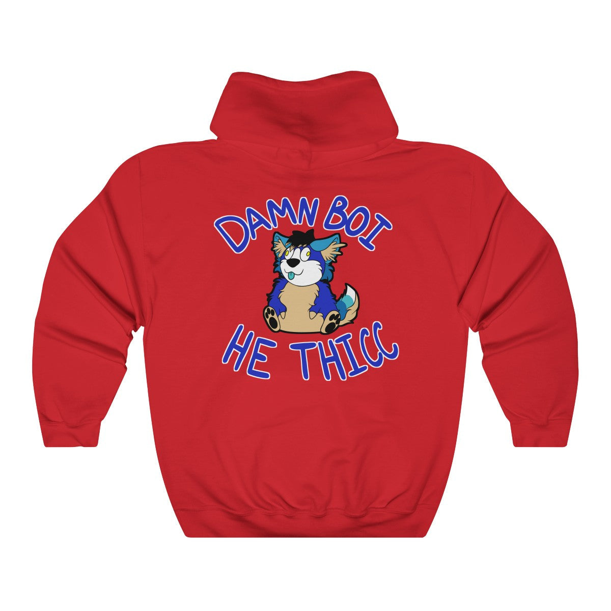 Thicc Boi With Text - Hoodie Hoodie AFLT-Hund The Hound Red S 