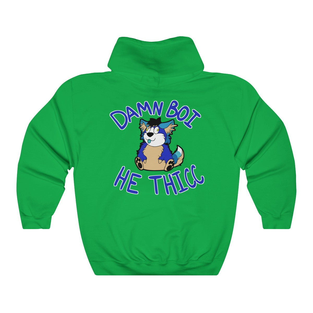 Thicc Boi With Text - Hoodie Hoodie AFLT-Hund The Hound Green S 