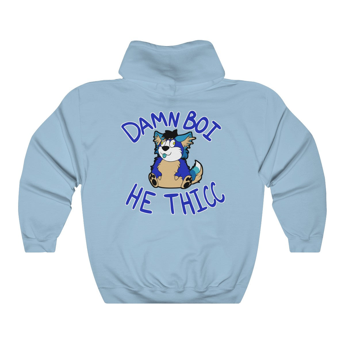 Thicc Boi With Text - Hoodie Hoodie AFLT-Hund The Hound Light Blue S 
