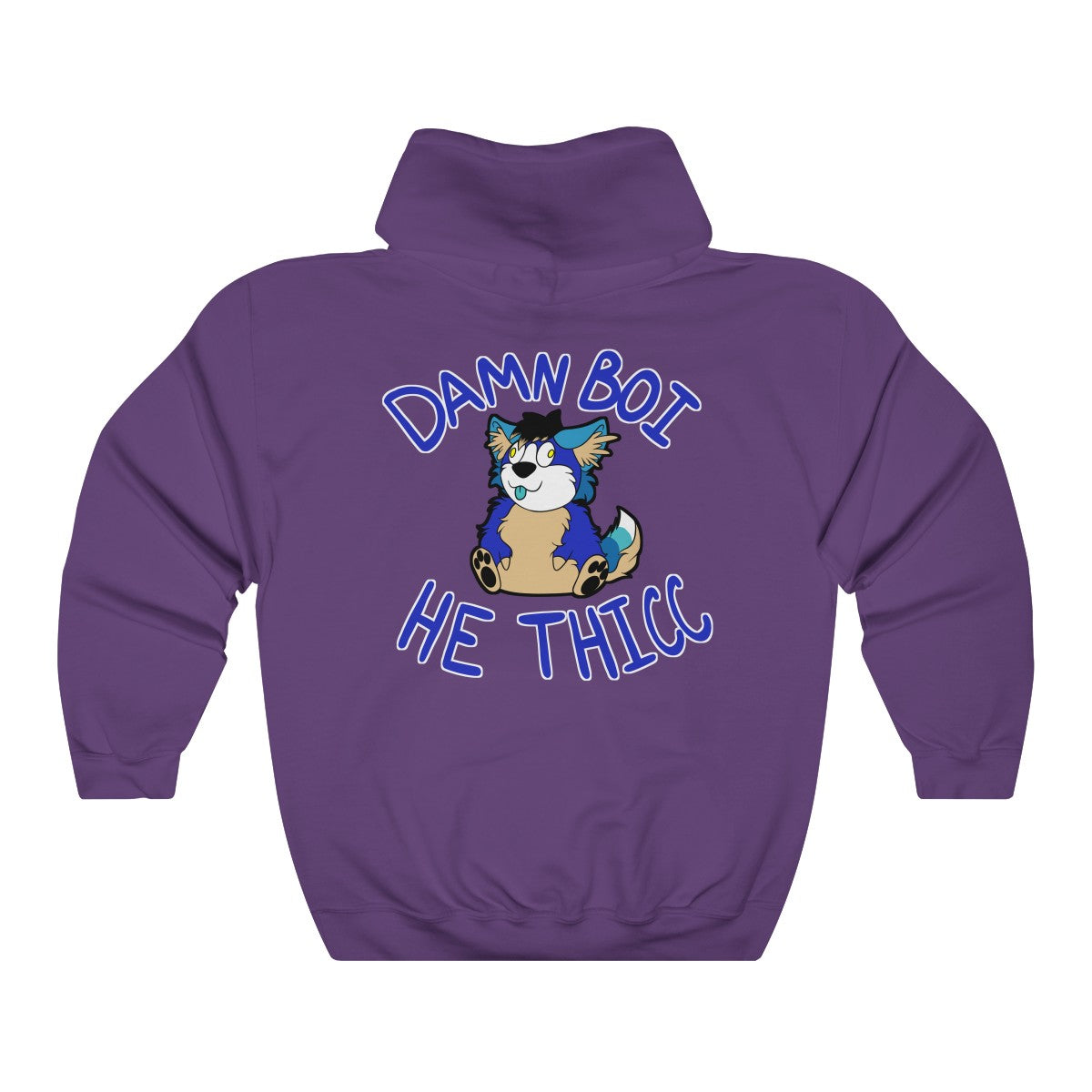 Thicc Boi With Text - Hoodie Hoodie AFLT-Hund The Hound Purple S 