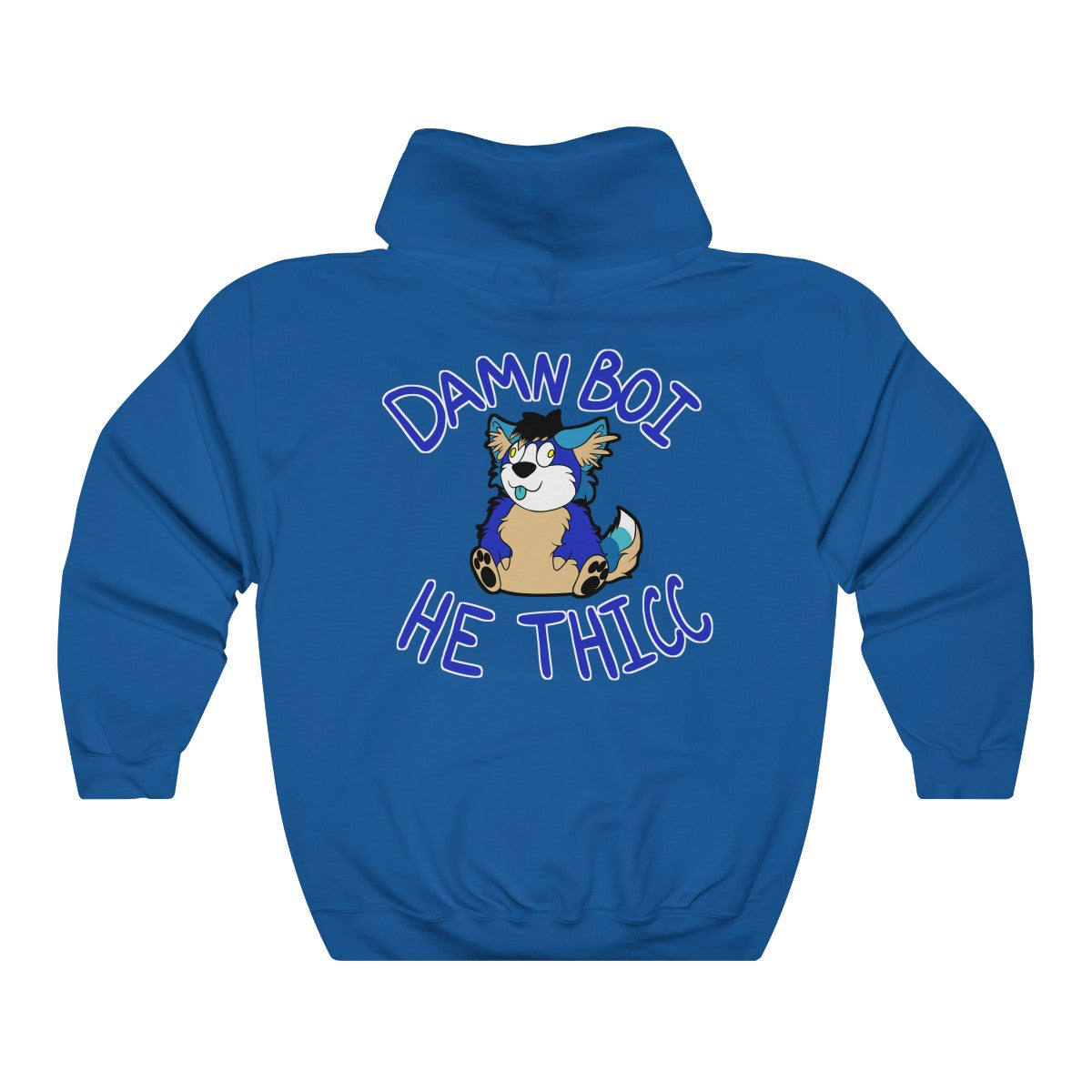 Thicc Boi With Text - Hoodie Hoodie AFLT-Hund The Hound Royal Blue S 