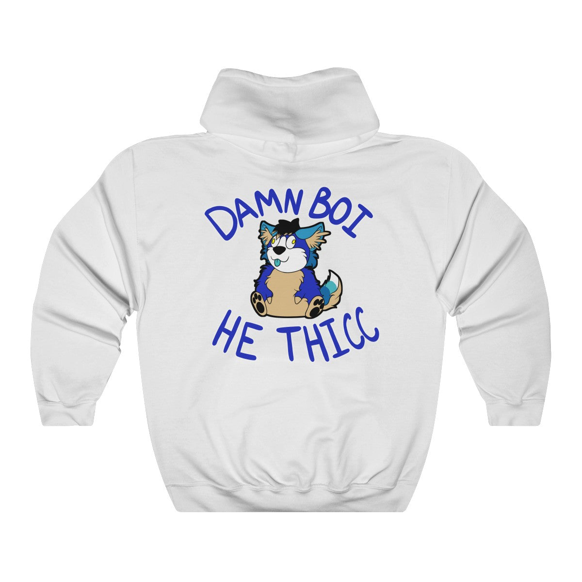 Thicc Boi With Text - Hoodie Hoodie AFLT-Hund The Hound White S 
