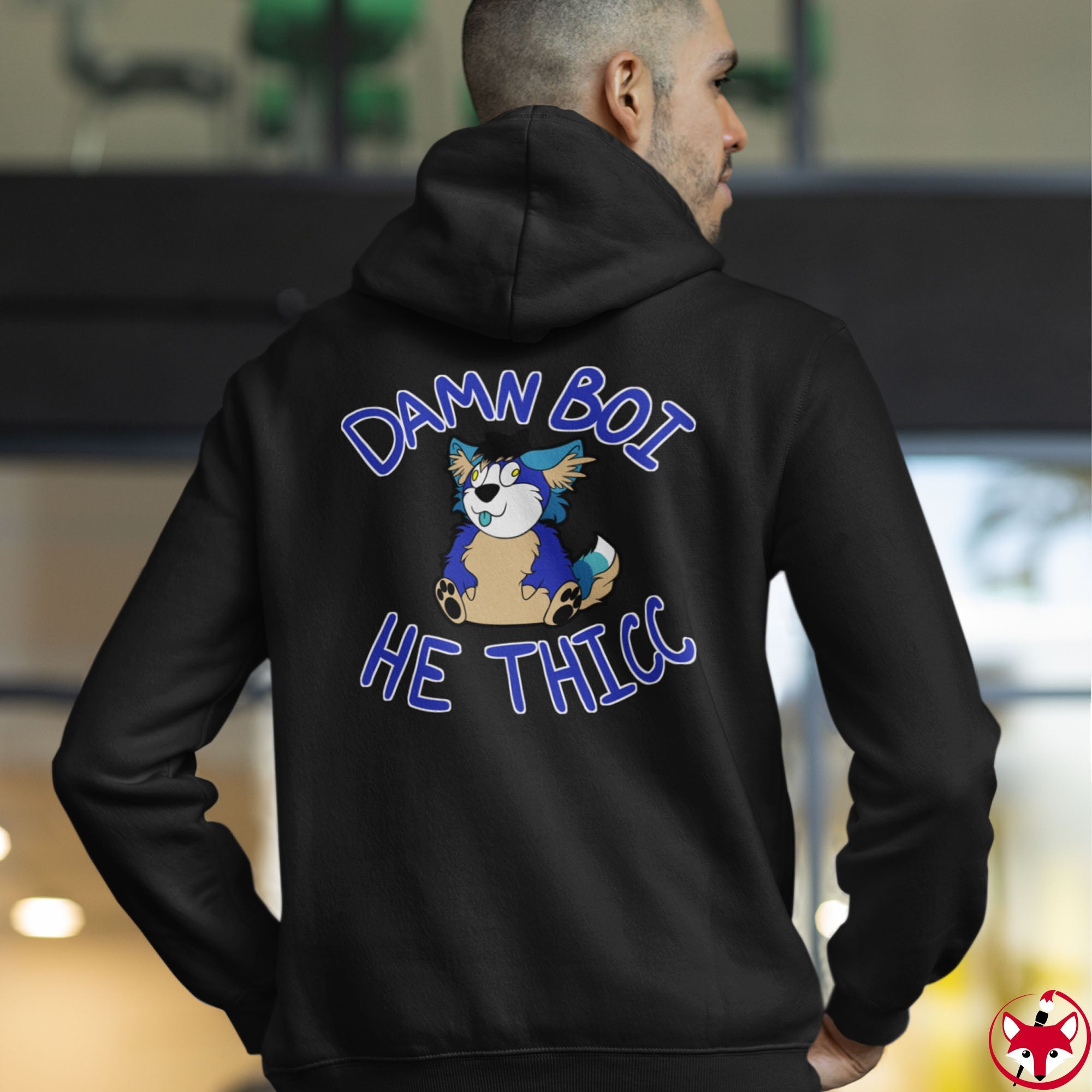 Thicc Boi With Text - Hoodie Hoodie AFLT-Hund The Hound 