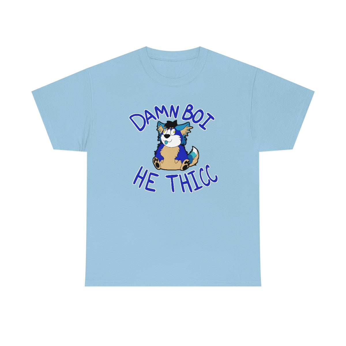 Thicc Boi With Text - T-Shirt T-Shirt AFLT-Hund The Hound Light Blue S 