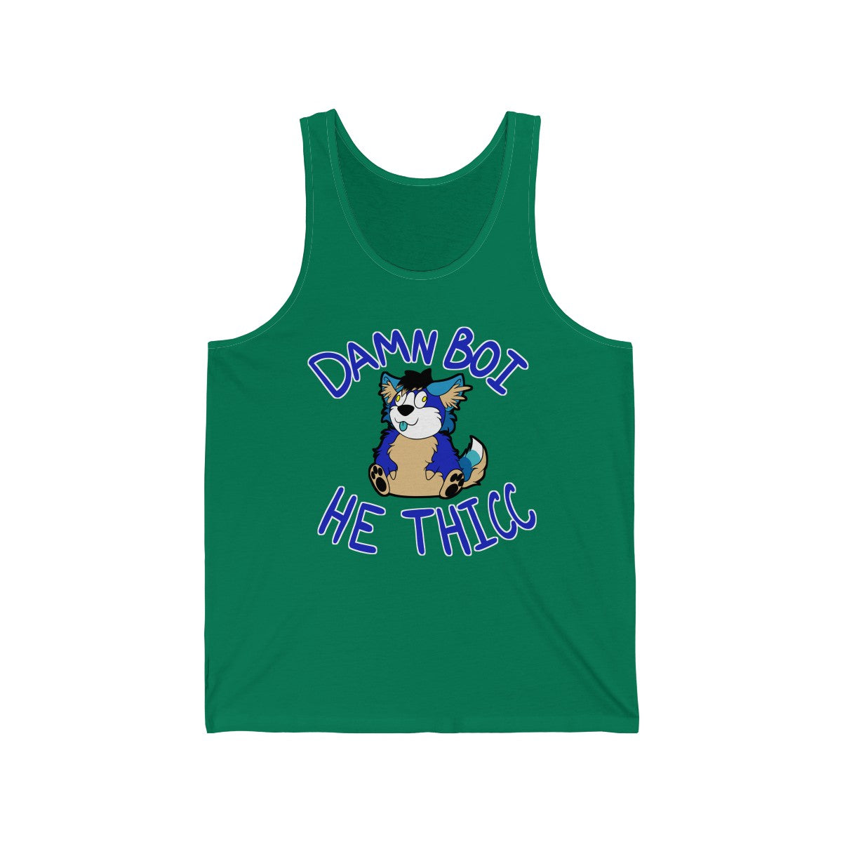 Thicc Boi With Text - Tank Top Tank Top AFLT-Hund The Hound Green XS 