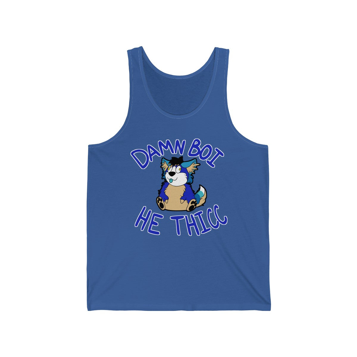 Thicc Boi With Text - Tank Top Tank Top AFLT-Hund The Hound Royal Blue XS 