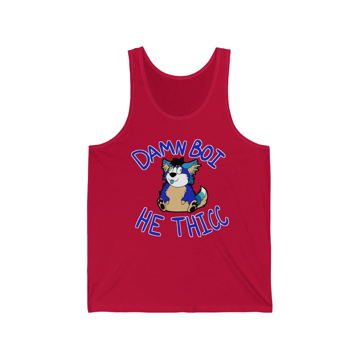 Thicc Boi With Text - Tank Top Tank Top AFLT-Hund The Hound Red XS 
