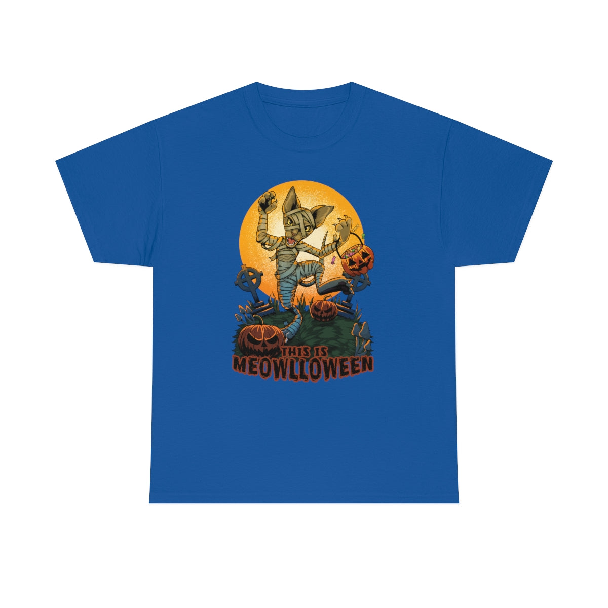 This is Meowlloween - T-Shirt T-Shirt Artworktee Royal Blue S 