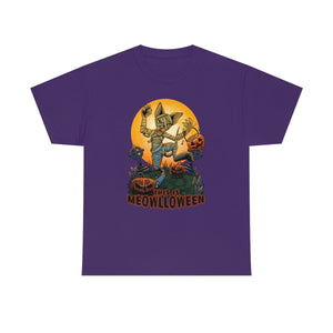 This is Meowlloween - T-Shirt T-Shirt Artworktee Purple S 