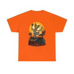 This is Meowlloween - T-Shirt T-Shirt Artworktee Orange S 
