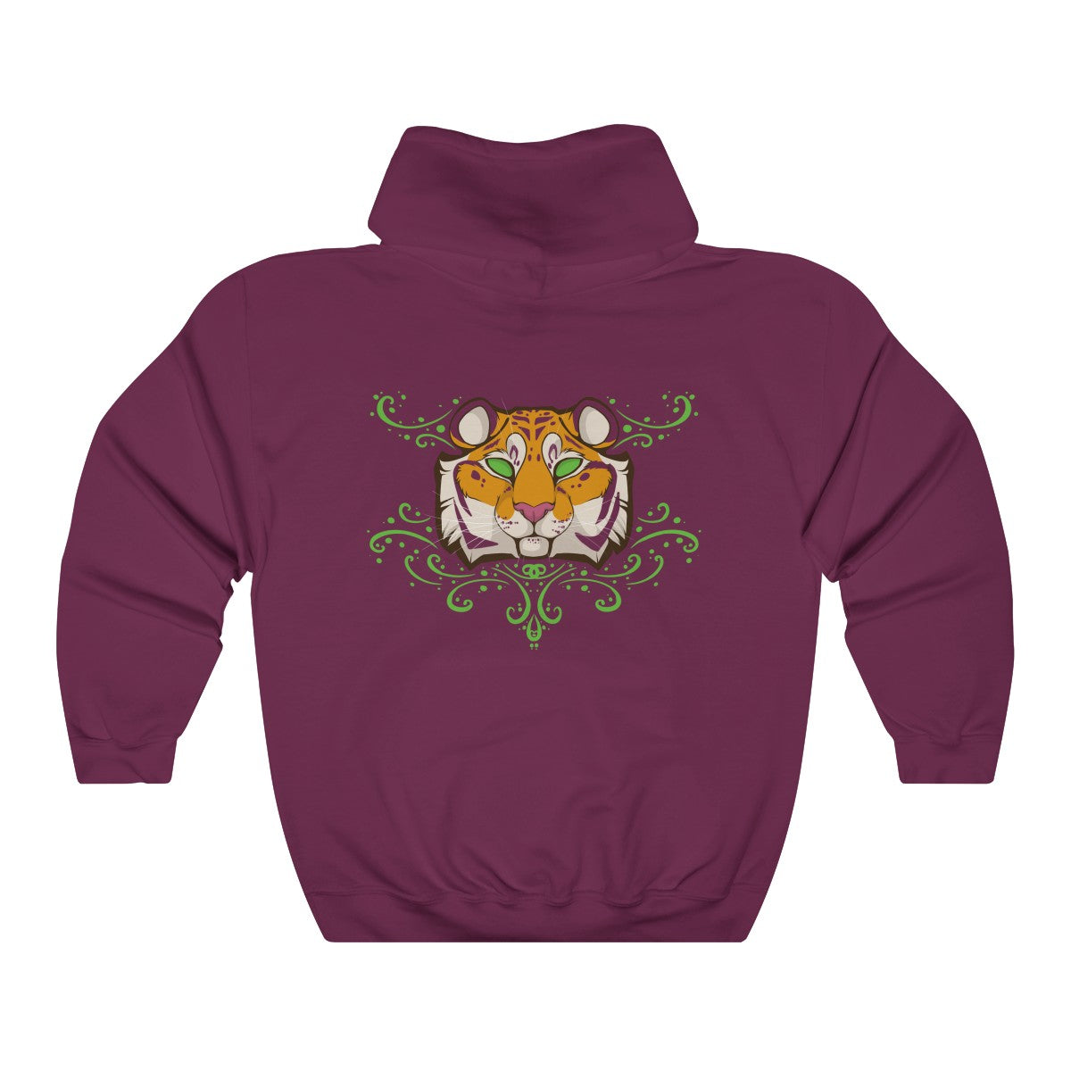 Tiger - Hoodie Hoodie Dire Creatures Maroon S 