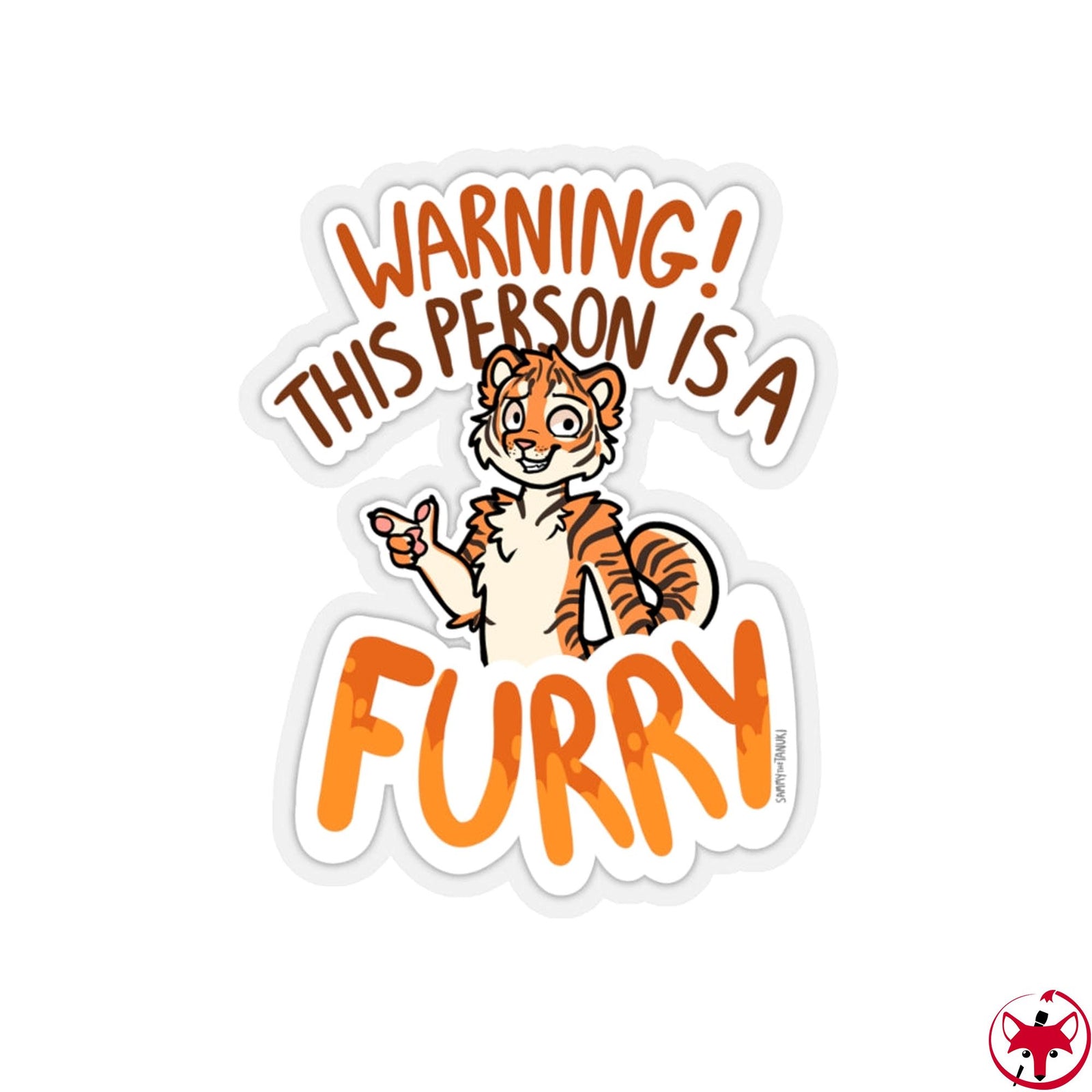 Tiger - Sticker Sticker Sammy The Tanuki 