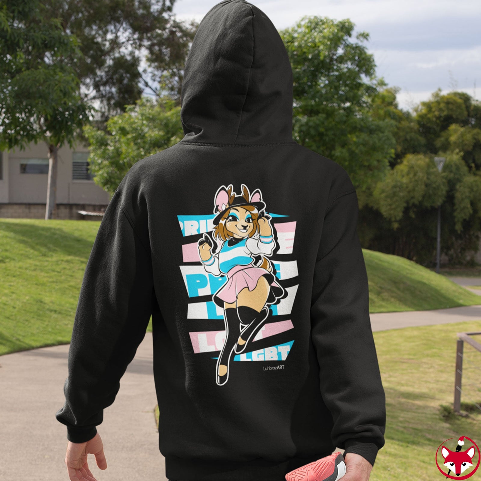 Trans Pride Alice Deer - Hoodie Hoodie Artworktee 