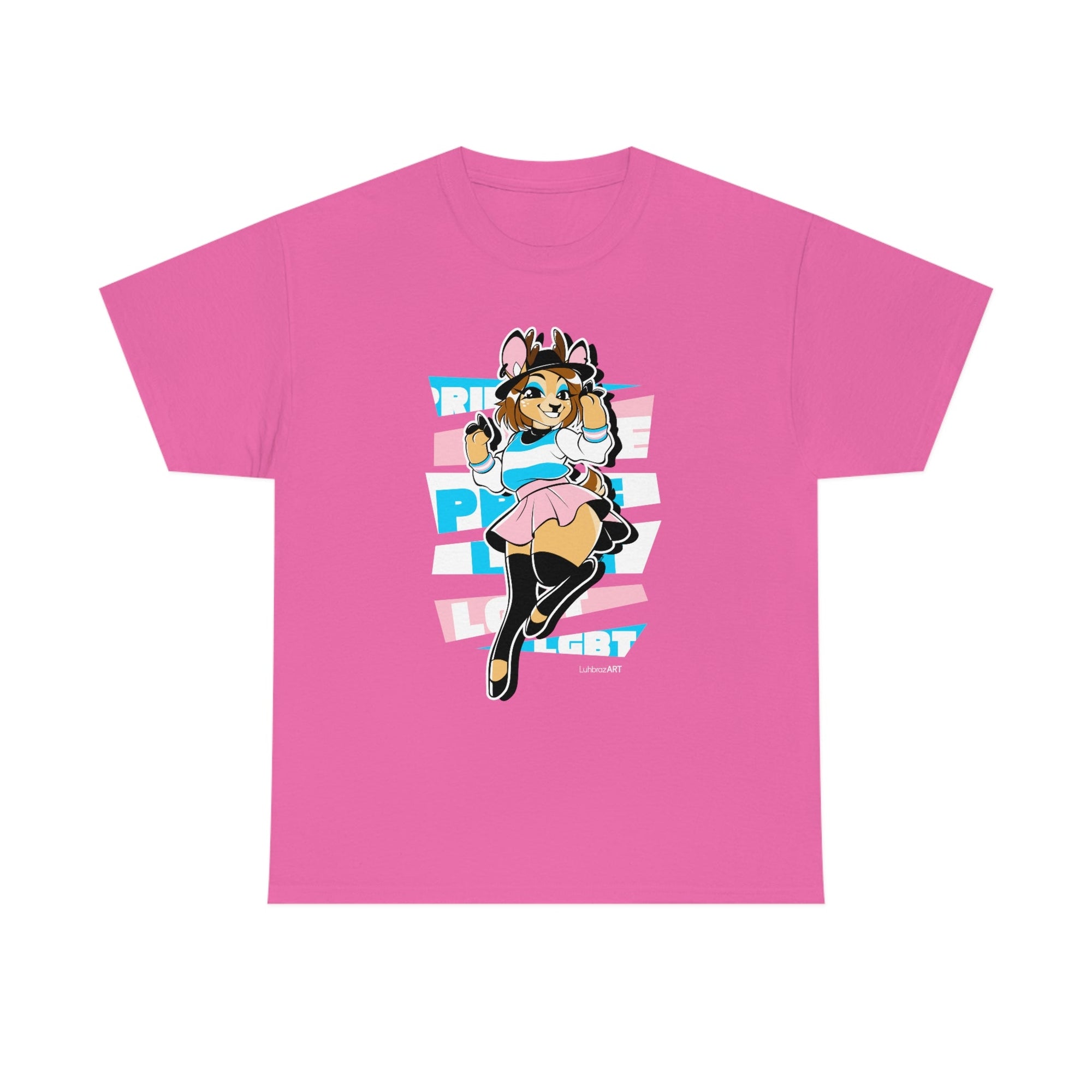 Trans Pride Alice Deer - T-Shirt T-Shirt Artworktee Pink S 