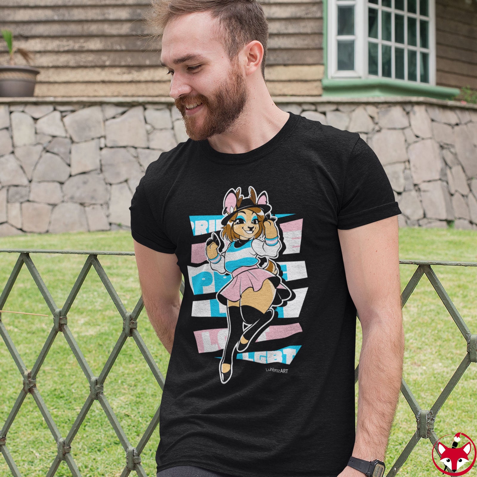 Trans Pride Alice Deer - T-Shirt T-Shirt Artworktee 