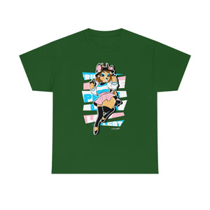 Trans Pride Alice Deer - T-Shirt T-Shirt Artworktee Green S 