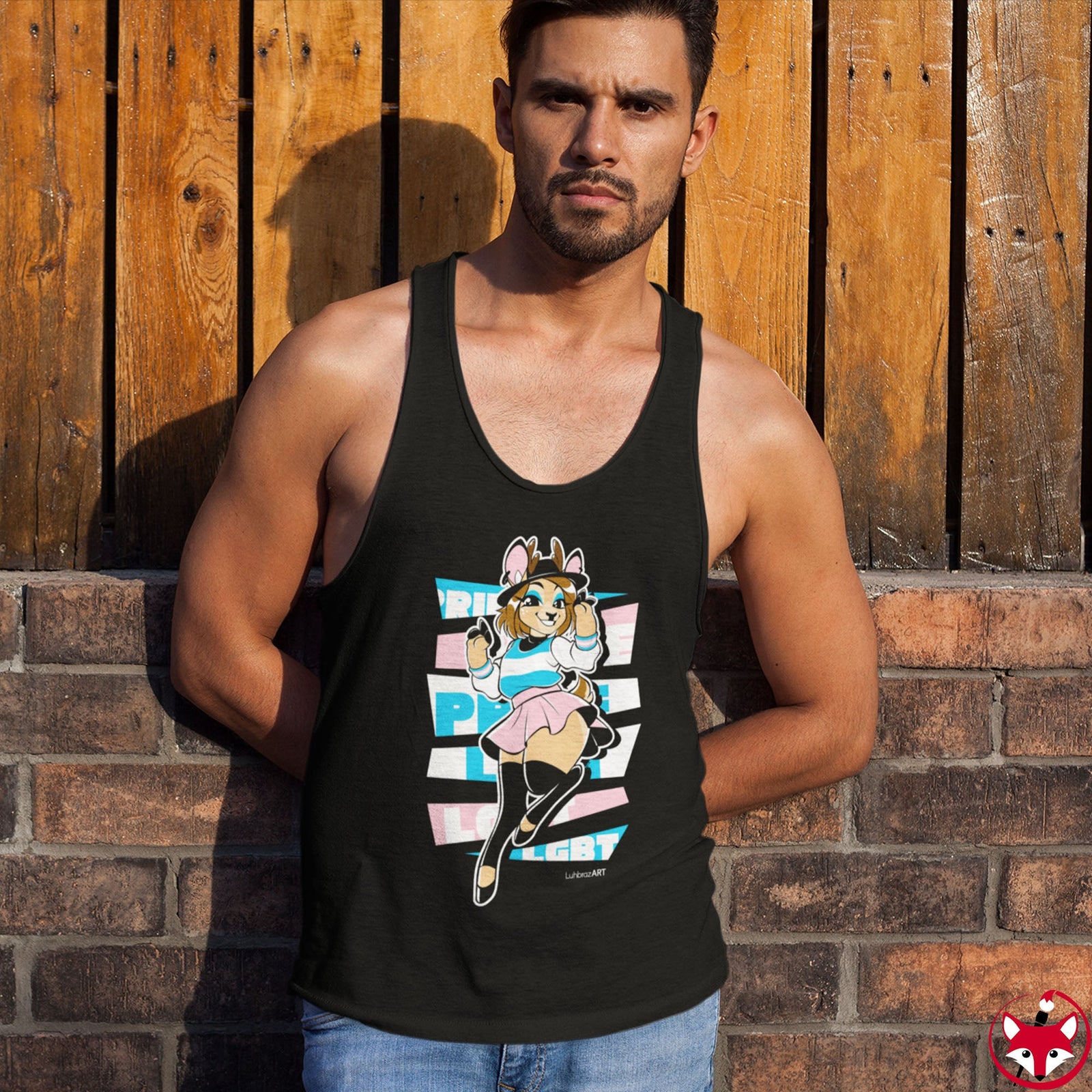 Trans Pride Alice Deer - Tank Top Tank Top Artworktee 